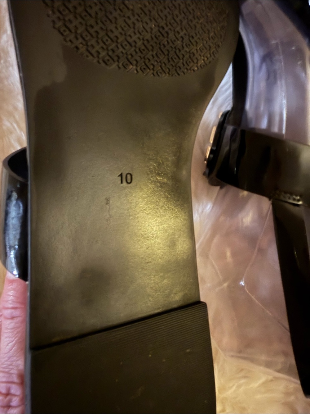 🔥Final price unless bundled. Tory Burch Black Patent leather Thong Sandals - Picture 9 of 9